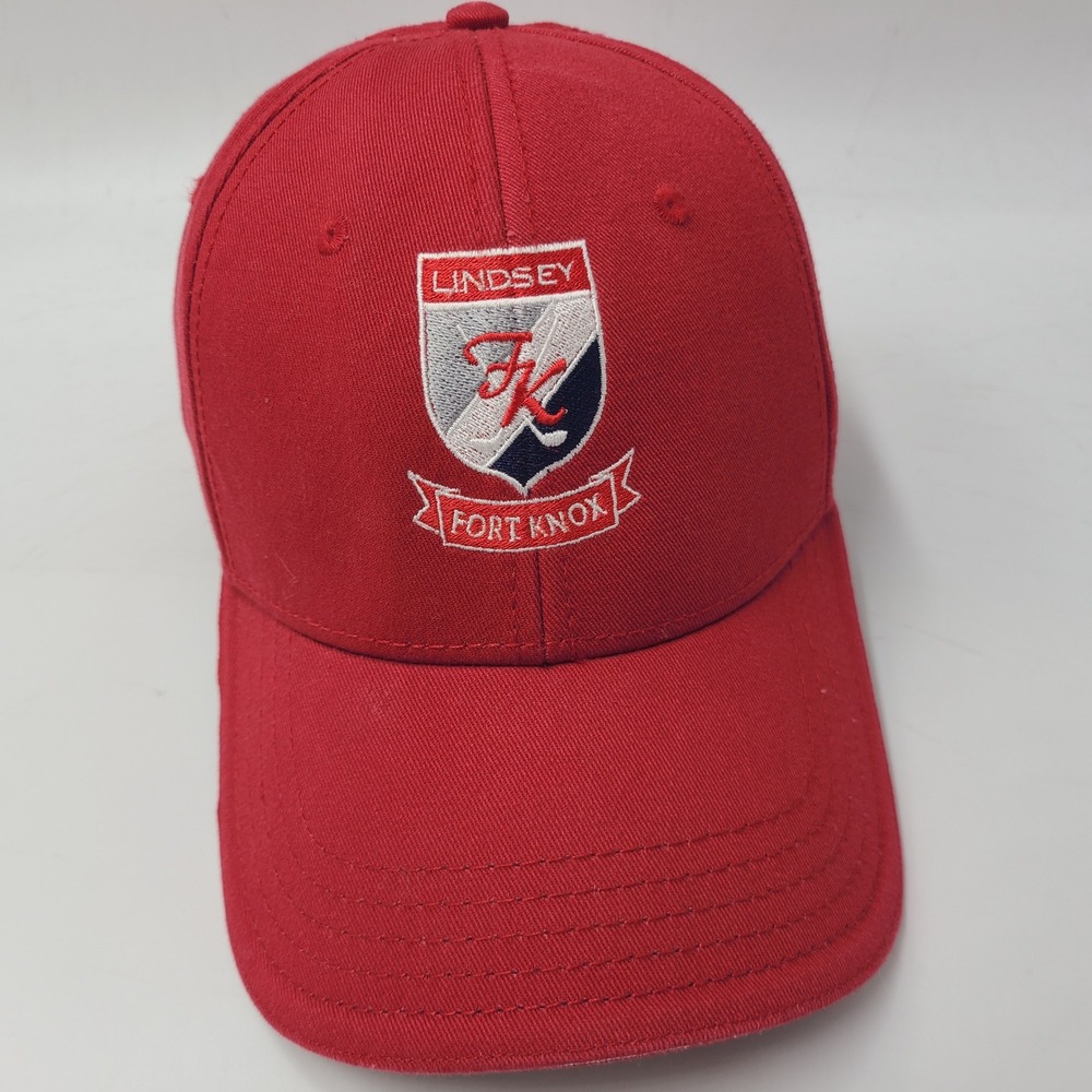 Lindsey‎ Golf Course Hat Strapback Dorfman Pacific Co Red Fort Knox Kentucky Men